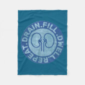 Peritoneal Dialysis Nurse Funny Quote - Black, Uni Fleecedecke (Vorderseite)