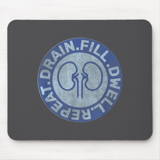 Peritoneal Dialysis Nurse Funny Quote - Black, Uni Mousepad (Vorne)