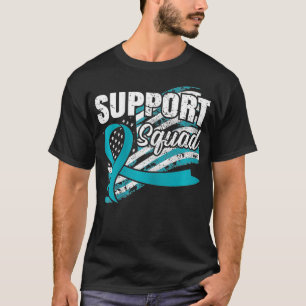 Peritoneal Support Squad USA Flag Awareness Ribbon T-Shirt