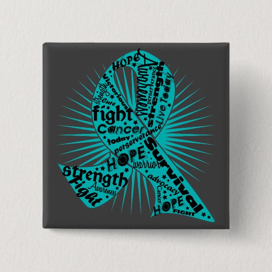 Peritoneale Krebsschleife mächtige Slogans Button (Vorderseite)
