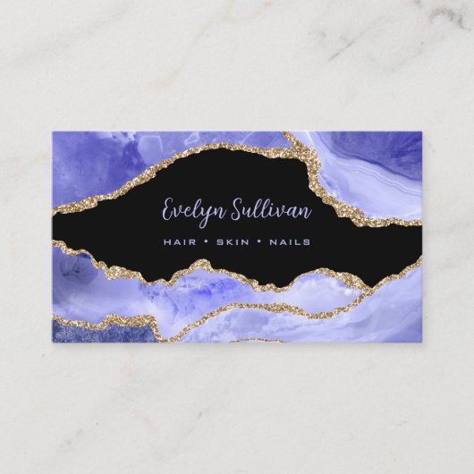 Periwinkle-Agate QR-Code-Visitenkarte Visitenkarte (Vorderseite)