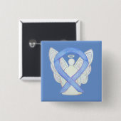 Periwinkle Angel Awareness Ribbon Custom Art Butto Button (Vorne & Hinten)