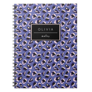 Periwinkle Animal Print Named Notebook Notizblock