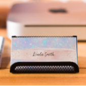 Periwinkle Aqua Opal Blush Pinselstriche Visitenkarte