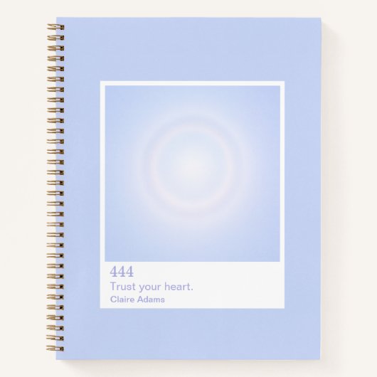 Periwinkle Aura Swatch Angel Number Notebook Notizblock (Vorderseite)