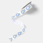 Periwinkle Awareness Ribbon Angels Custom Design Satinband (Rückseite)