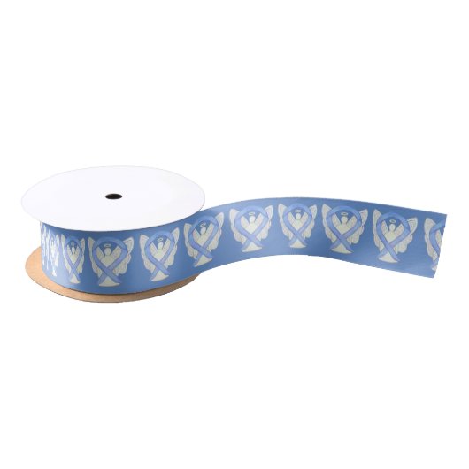 Periwinkle Awareness Ribbon Angels Custom Design Satinband (Spule)
