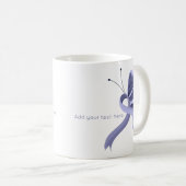 Periwinkle Awareness Ribbon Butterfly Kaffeetasse (VorderseiteRechts)
