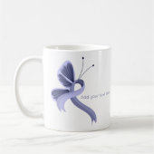 Periwinkle Awareness Ribbon Butterfly Kaffeetasse (Links)
