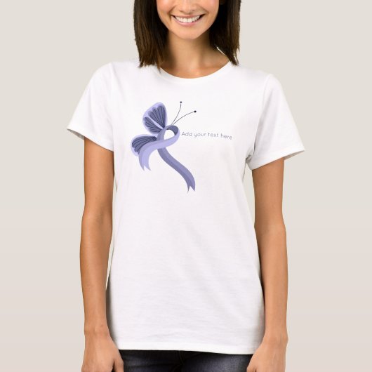 Periwinkle Awareness Ribbon Butterfly T - Shirt (Vorderseite)