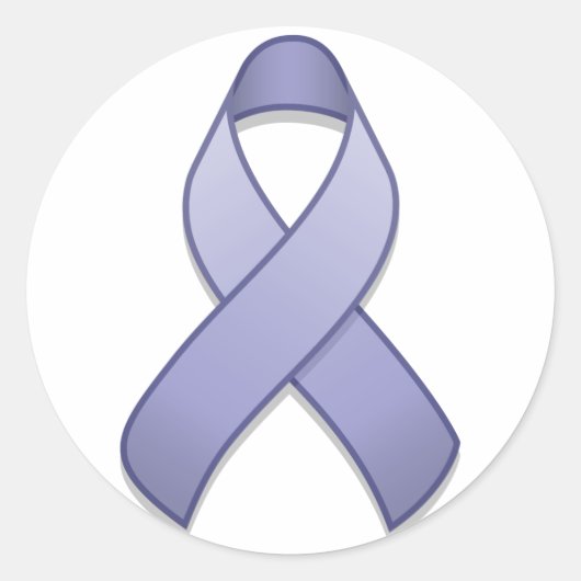 Periwinkle Awareness Ribbon Round Sticker (Vorderseite)