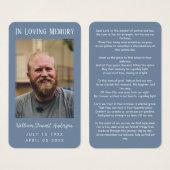 Periwinkle Beerdigungskarte (Vorne & Hinten)