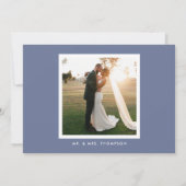 Periwinkle Best Day Ever Wedding Ankündigung (Rückseite)