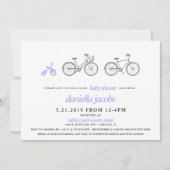 Periwinkle Bicycle Baby Dusche Einladung (Vorderseite)