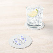 Periwinkle Bicycle Baby Shower Untersetzer (Vor Ort)