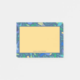 Periwinkle Birnen und Blume Blumenmuster Post-it Klebezettel
