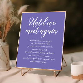 Periwinkle bis wir uns wieder treffen Gedenkfeiern Poster