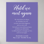 Periwinkle bis wir wieder Memorial Gedicht Name tr Poster (Vorne)