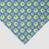 Periwinkle Blau Grüner Platz Dot Geometrisches Mus Seidenpapier (Ausschnitt)