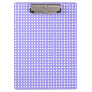 Periwinkle Blau und Weiß Geometrisches Muster Klemmbrett