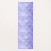 Periwinkle blaues geometrisches Quadratmuster Mono Yogamatte (Vorderseite)