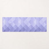 Periwinkle blaues geometrisches Quadratmuster Mono Yogamatte (Vorderseite (Horizontal))