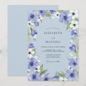 Periwinkle Bloom Whimsy Wedding Einladung (Vorne/Hinten)