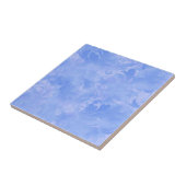 Periwinkle Blue Abstrakt Feather Pattern Fliese (Seite)