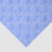 Periwinkle Blue Abstrakt Feather Pattern Seidenpapier (Ausschnitt)