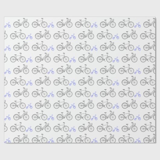Periwinkle Blue Bicycle Geschenkpapier (Flach)