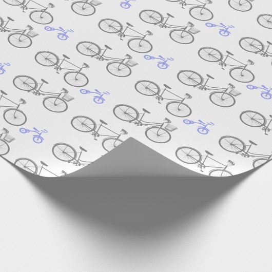Periwinkle Blue Bicycle Geschenkpapier (Ecke)