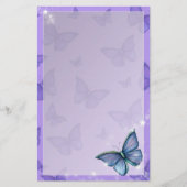 Periwinkle Blue Butterfly Fantasy Art Briefpapier (Vorderseite)