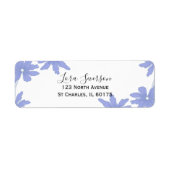 Periwinkle Blue Daisies auf der Weißen Rücksendead (Vorne)