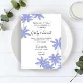 Periwinkle Blue Daisies Hochzeitessen Probe Dinner Einladung