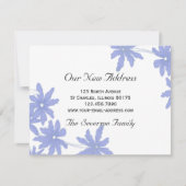 Periwinkle Blue Daisies neue Adresse Ankündigung (Vorderseite)