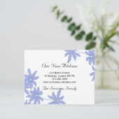 Periwinkle Blue Daisies neue Adresse Ankündigung (Stehend Vorderseite)