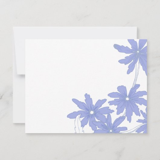 Periwinkle Blue Daisies neue Adresse Ankündigung (Rückseite)