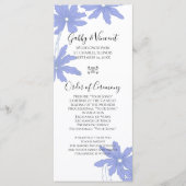 Periwinkle Blue Daisies Wedding Program Programm (Vorderseite)