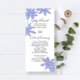 Periwinkle Blue Daisies Wedding Program Programm