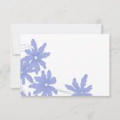 Periwinkle Blue Daisies Wedding RSVP Response Card Karte (Rückseite)