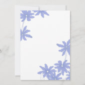 Periwinkle Blue Daisies Wedding Save the Date (Rückseite)
