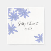 Periwinkle Blue Daisies Wedding Serviette (Vorderseite)