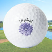 Periwinkle blue daisme Blume individuelle Name Dam Golfball