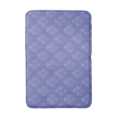 Periwinkle Blue Damask Badematte (Vorderseite Vertikal)