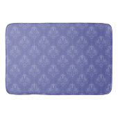 Periwinkle Blue Damask Badematte (Vorderseite)
