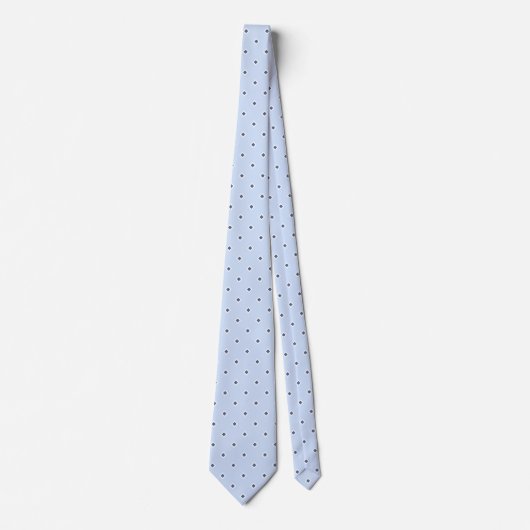Periwinkle Blue Diamond Polka Dot Muster Krawatte (Vorderseite)