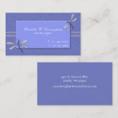 Periwinkle Blue Dragonfis Custom Business Card Visitenkarte (Vorne/Hinten)