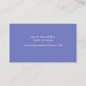 Periwinkle Blue Dragonfis Custom Business Card Visitenkarte (Rückseite)