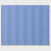 Periwinkle Blue Extravagant Damask Muster Geschenkpapier (Flach)