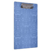 Periwinkle Blue Extravagant Damask Muster Klemmbrett (Rechts)